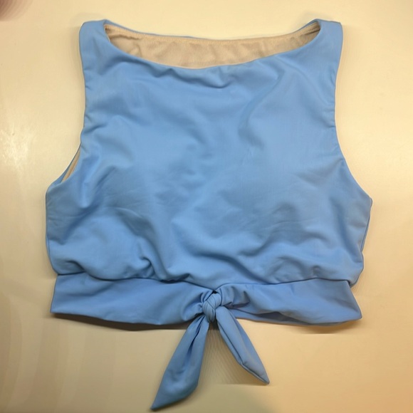 Lime Ricki swim Peri knotted crop top size small - Picture 1 of 5